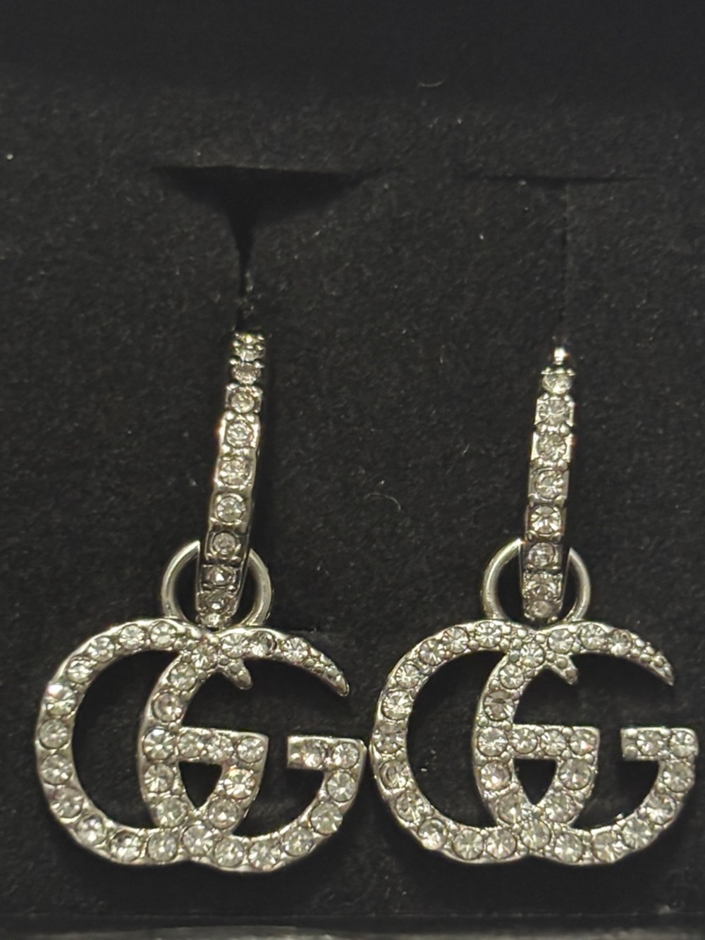 Gucci Diamond Double G Drop Earrings